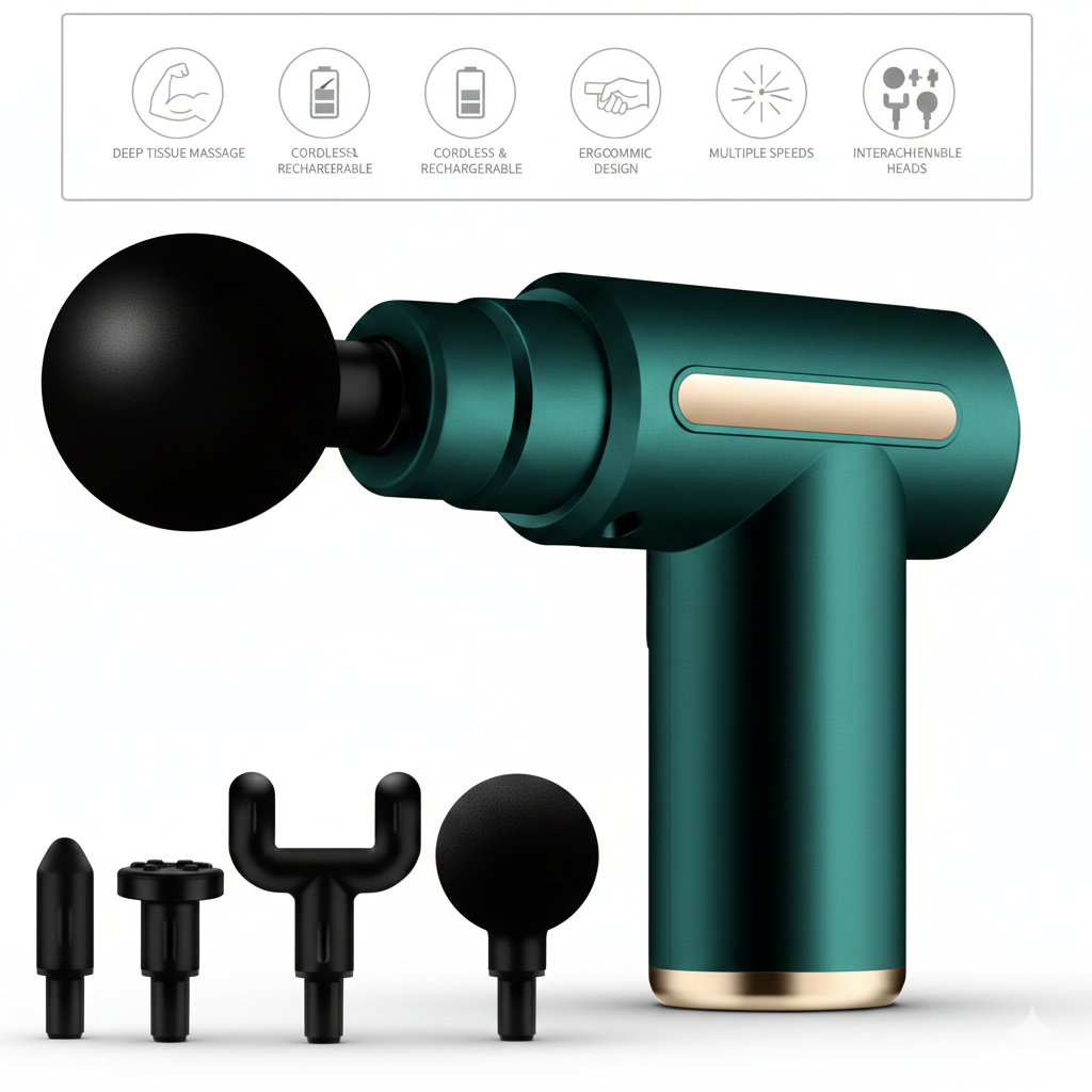 portable mini massager deep tissue Therapy Rechargeable Mini Gun Massager Body massage, Electric Vibration Body muscle massager Fascial Gun & Recovery device for male and female