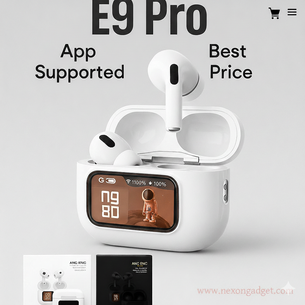 A9 Pro AirPods Touch with LED Display (ANC & ENC Apps Supported)