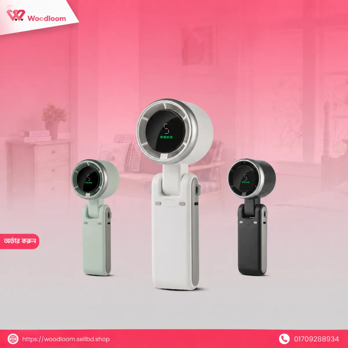 Turbo High-Speed Rechargeable Mini Fan