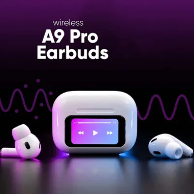 A9 Pro Touch Screen Display Earbuds – ANC + ENC Wireless AirPods_img_0