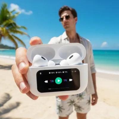 A9 Pro Touch Screen Display Earbuds – ANC + ENC Wireless AirPods_img_1
