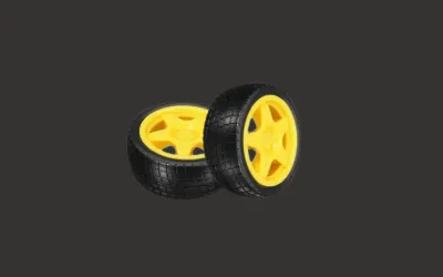 Yellow Plastic Mag Wheel Soft Tire_img_0
