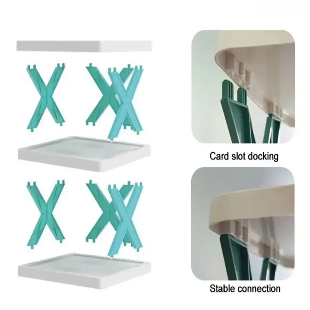 Space-Saving 5-Tier Shoe Rack: Folding Adjustable Plastic Organizer for Closets and Narrow Spaces image 5