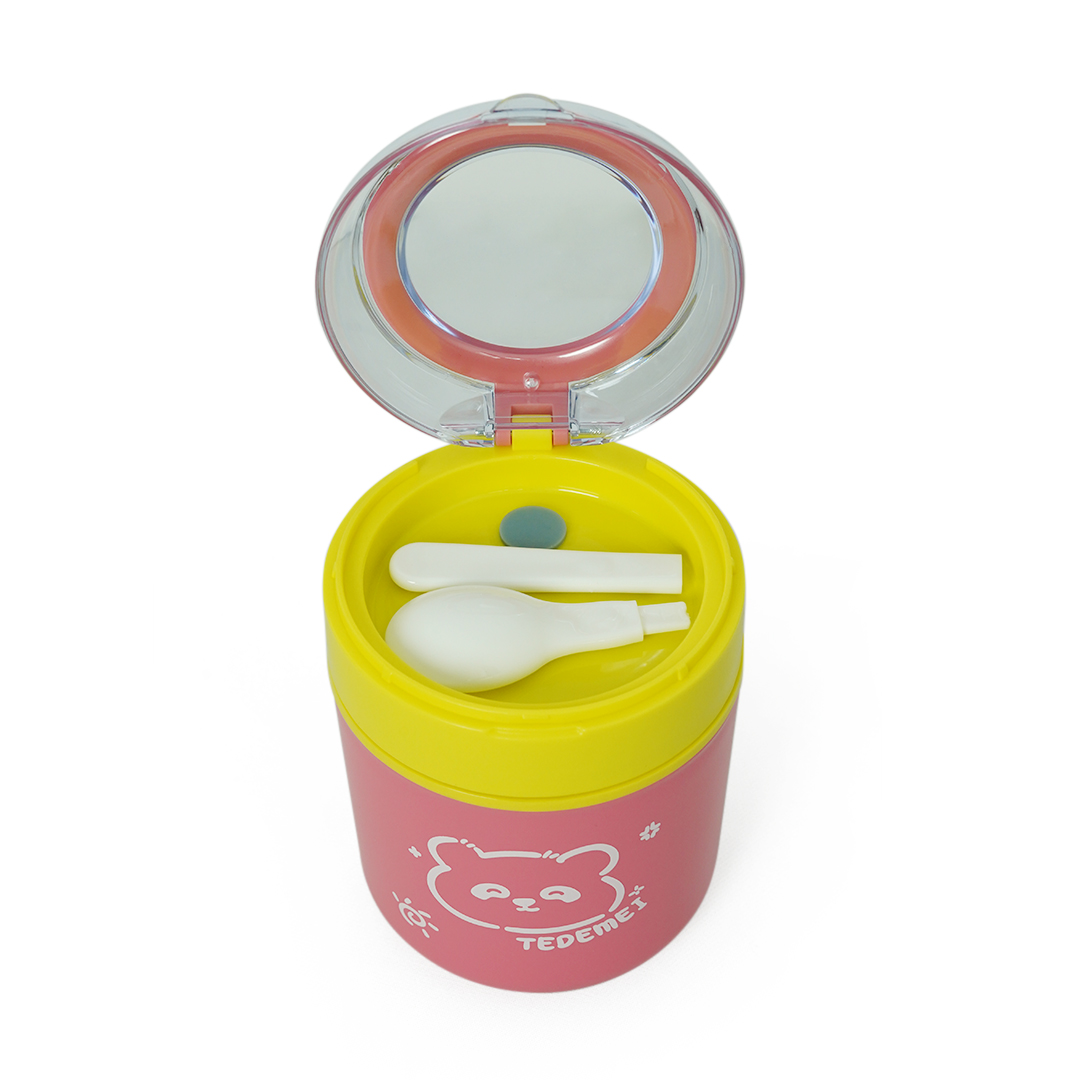 Tedemei Stainless Steel Insulated Soup Cup – Leakproof Cute Food Jar Pink image 4