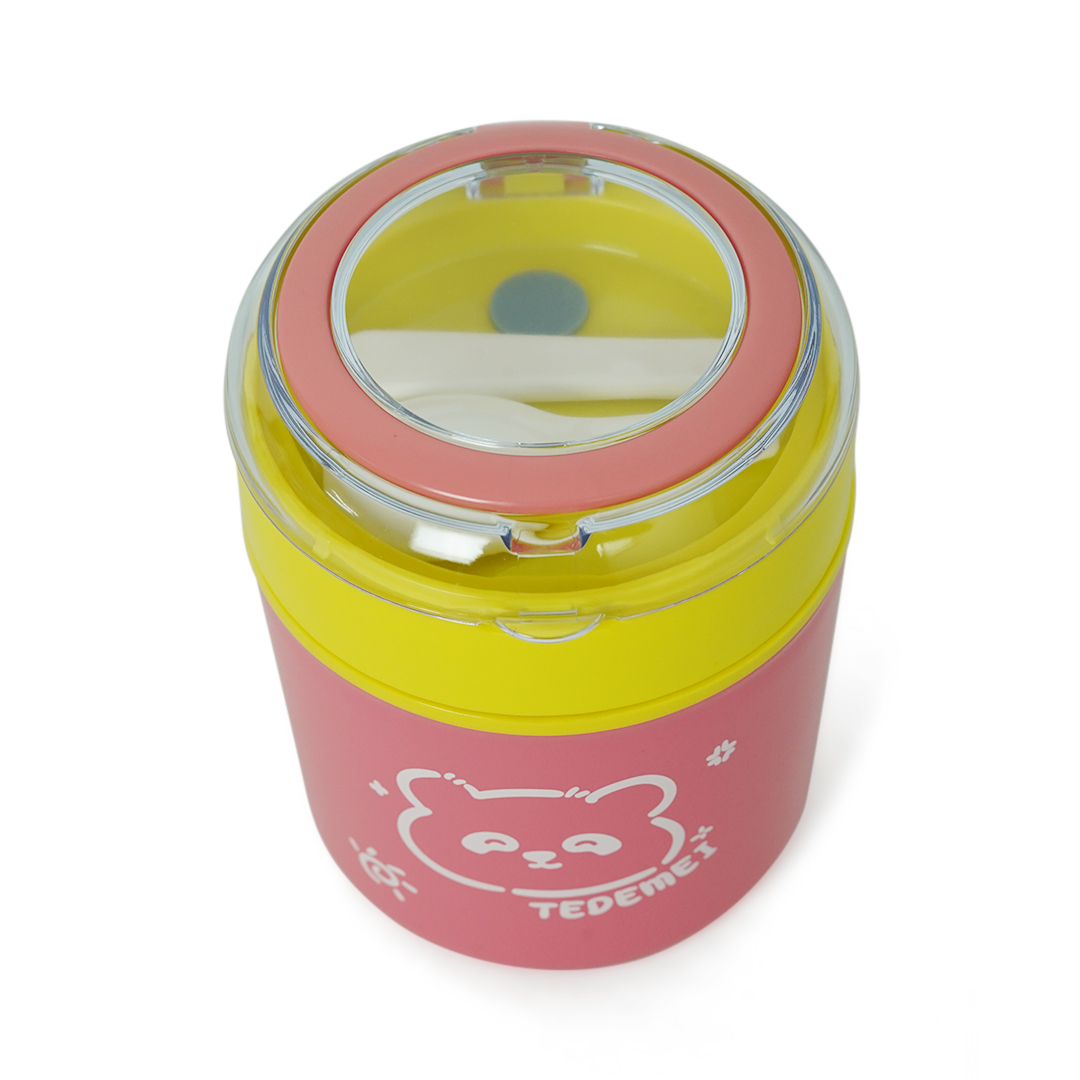 Tedemei Stainless Steel Insulated Soup Cup – Leakproof Cute Food Jar Pink image 5