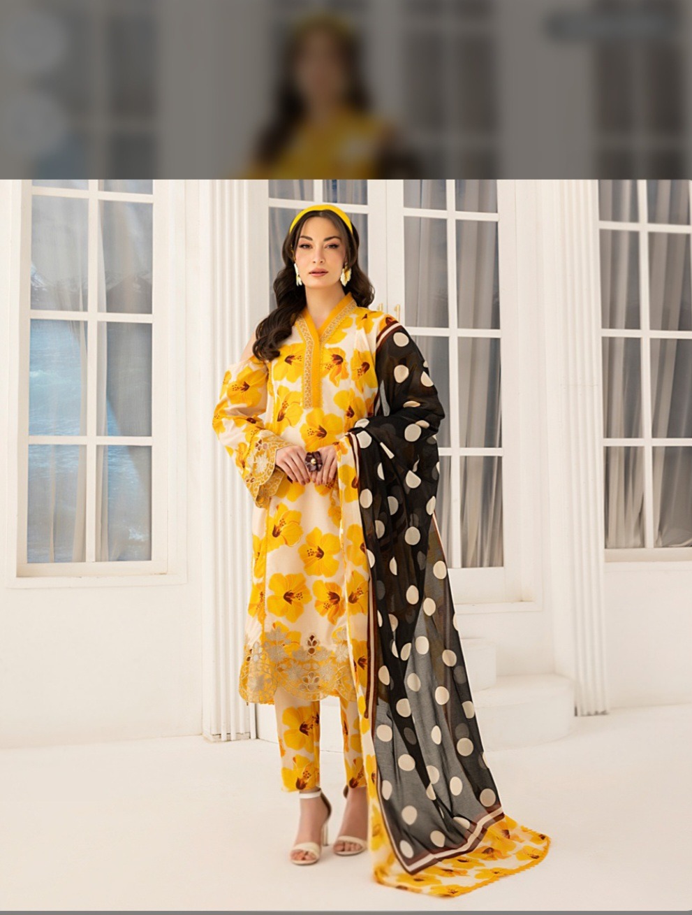 Original Regalia Textile Salina Daman Cutwork Unstitched Salwar Kameez | Premium Pakistani 3 Piece Dress - Image 3