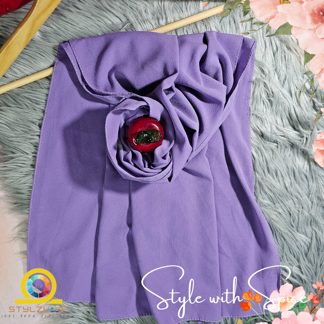 Chinigura Hijab (চিনি গুড়া হিজাব) | Premium Soft Georgette Fabric Ready-to-Wear Hijab | 81 × 30 Inch - Image 2