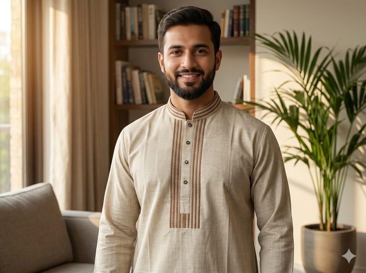 Panjabi Beige -02 - Image 2