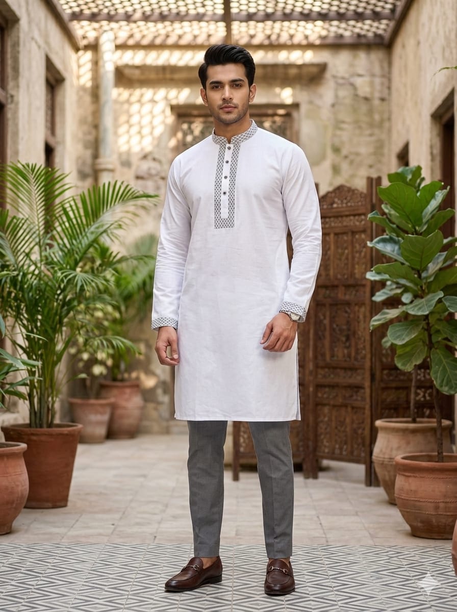 Panjabi White -05 - Image 2