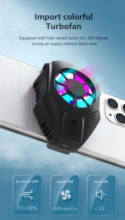 L01 Mobile Phone Radiator Cooler Fan – Black_img_5