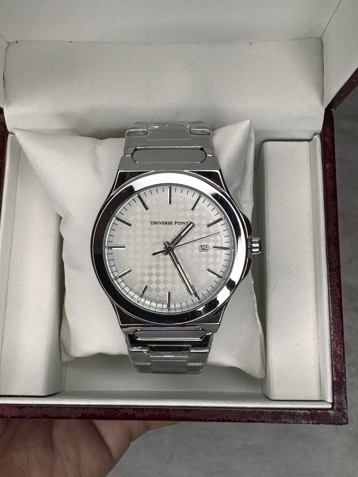 Universe Point Premium Silver Watch – Elegant & Classy Look!