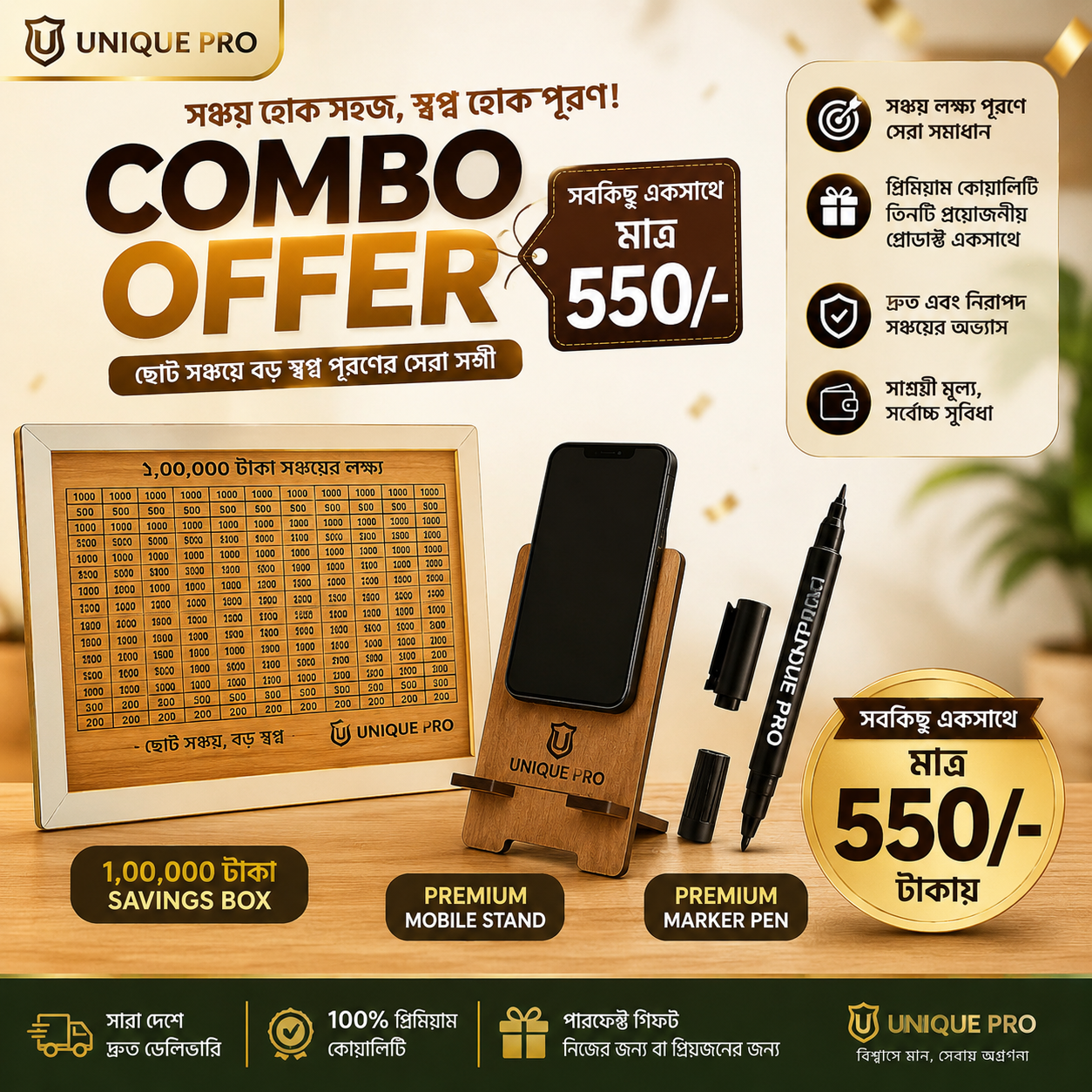 UNIQUE PRO COMBO OFFER — মাত্র ৪৪০/- টাকা! 🔥