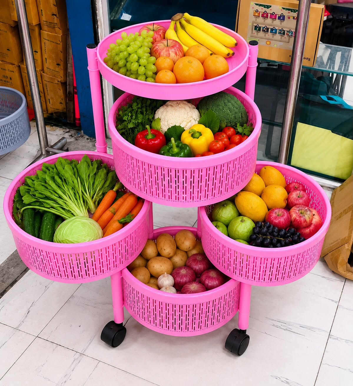 ✨ Premium 5 Layer Multi-Purpose Trolley