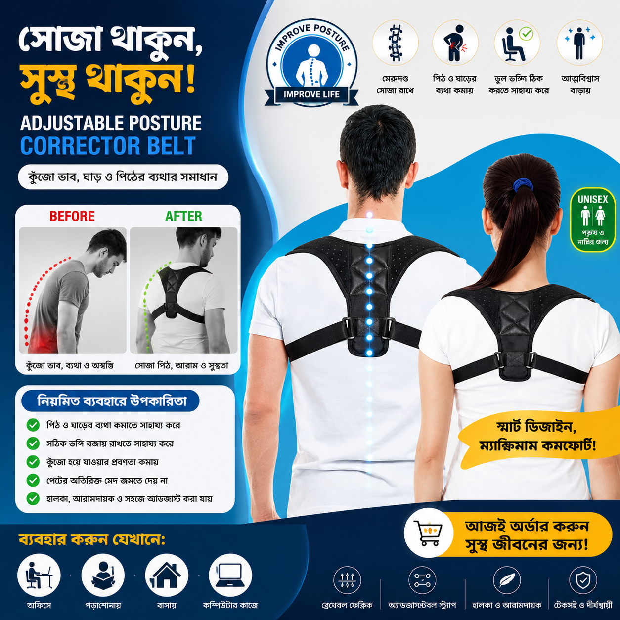 Posture Back Support Belt