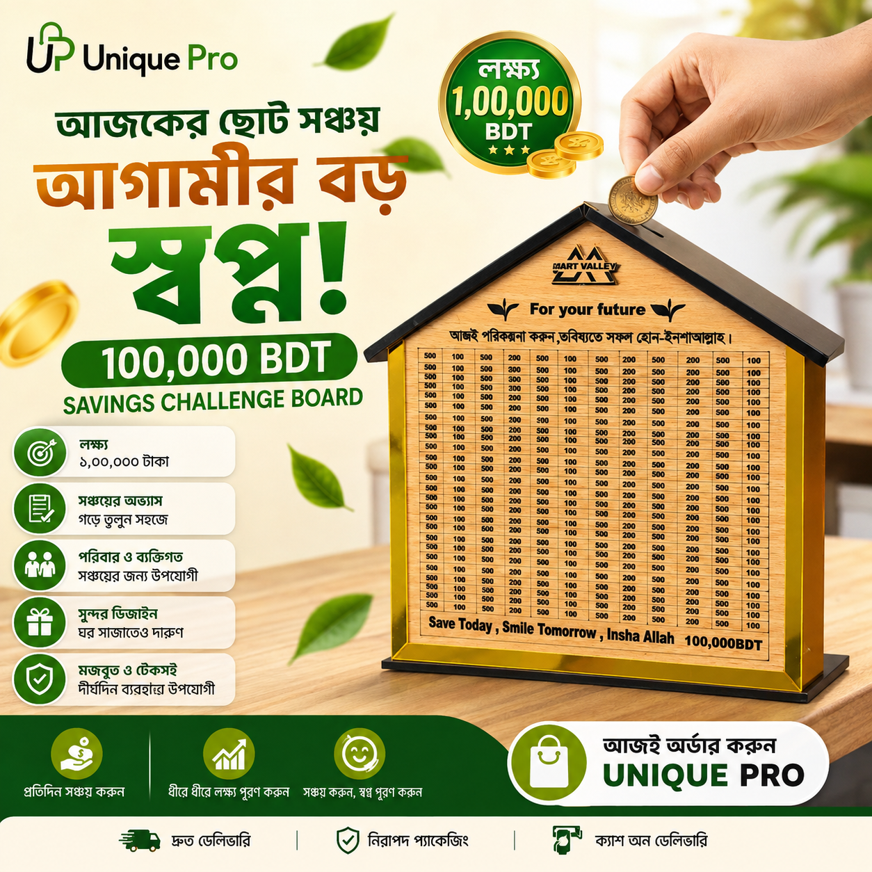 100,000 BDT Savings Challenge Board