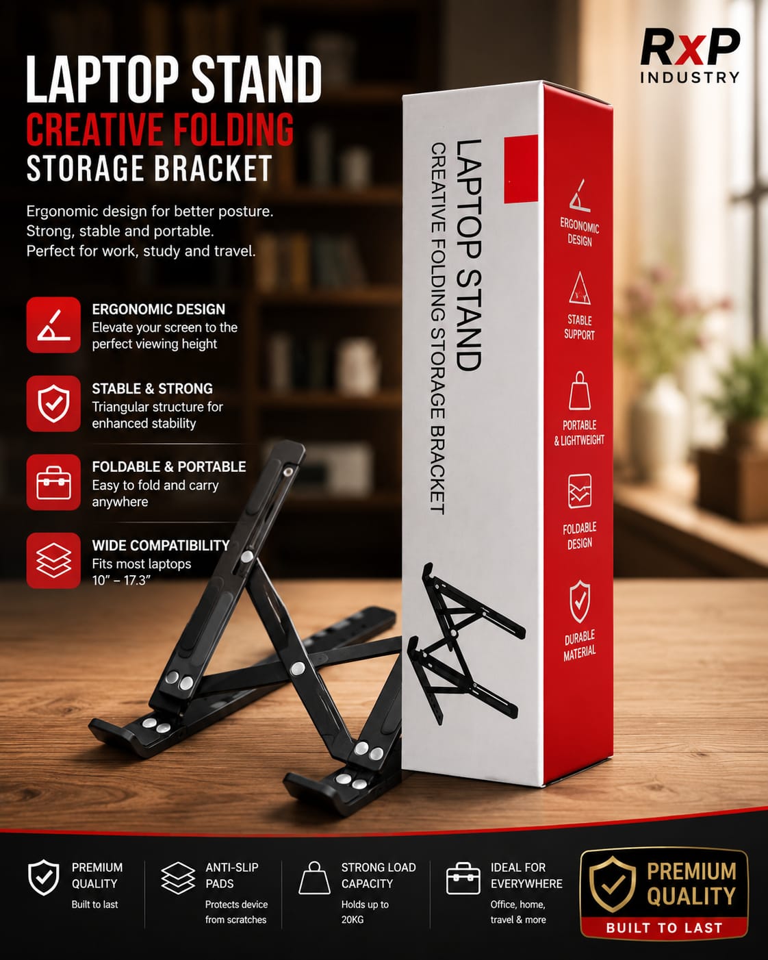 Foldable Adjustable Laptop Stand!