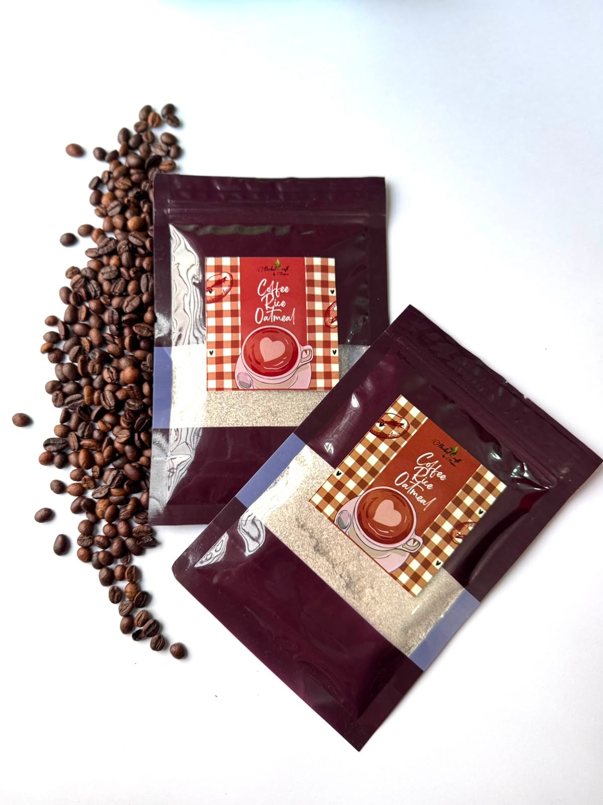 Rice coffee oatmeal facial scrub