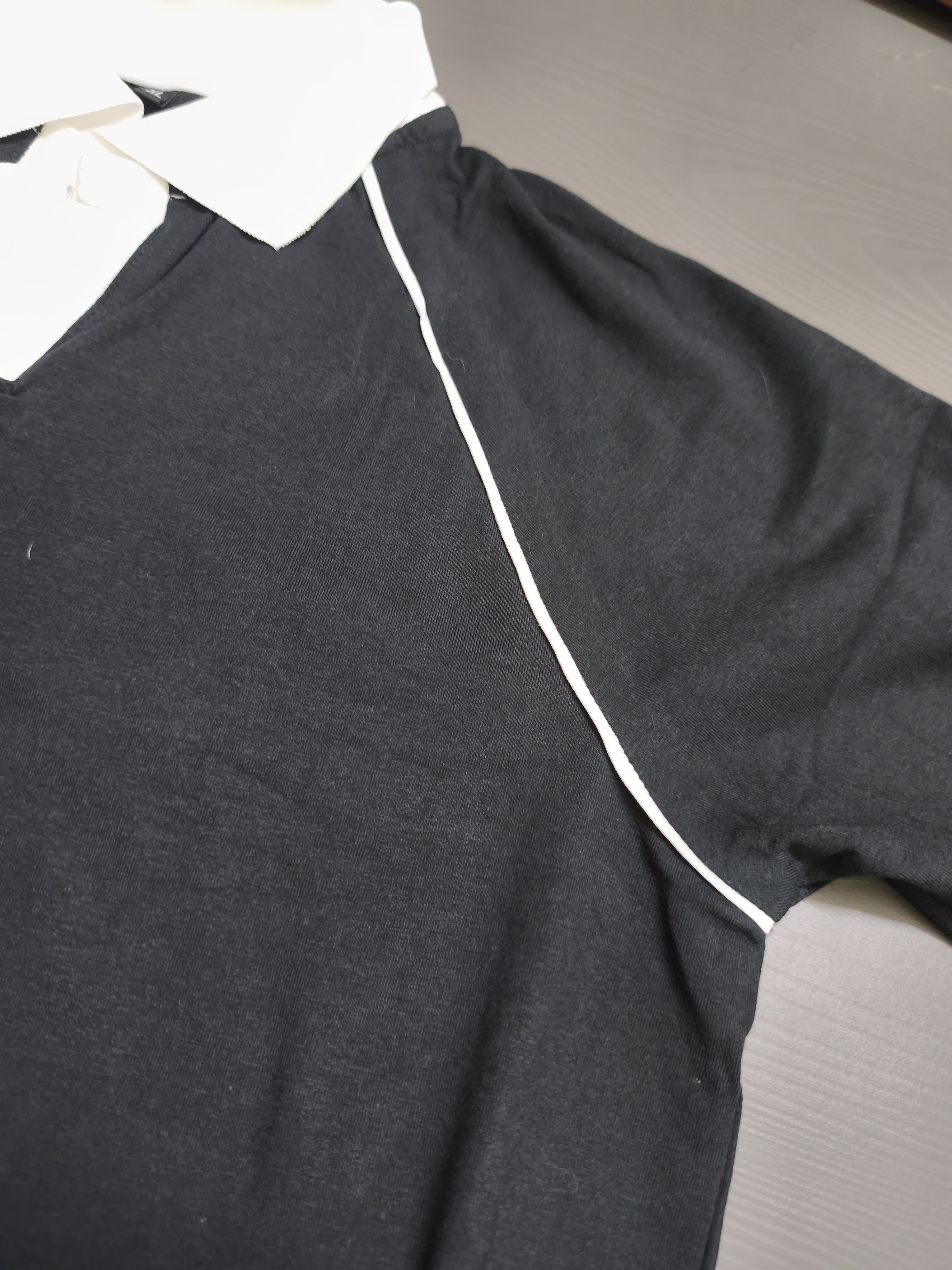 Retro Black Polo Shirt thumbnail 4