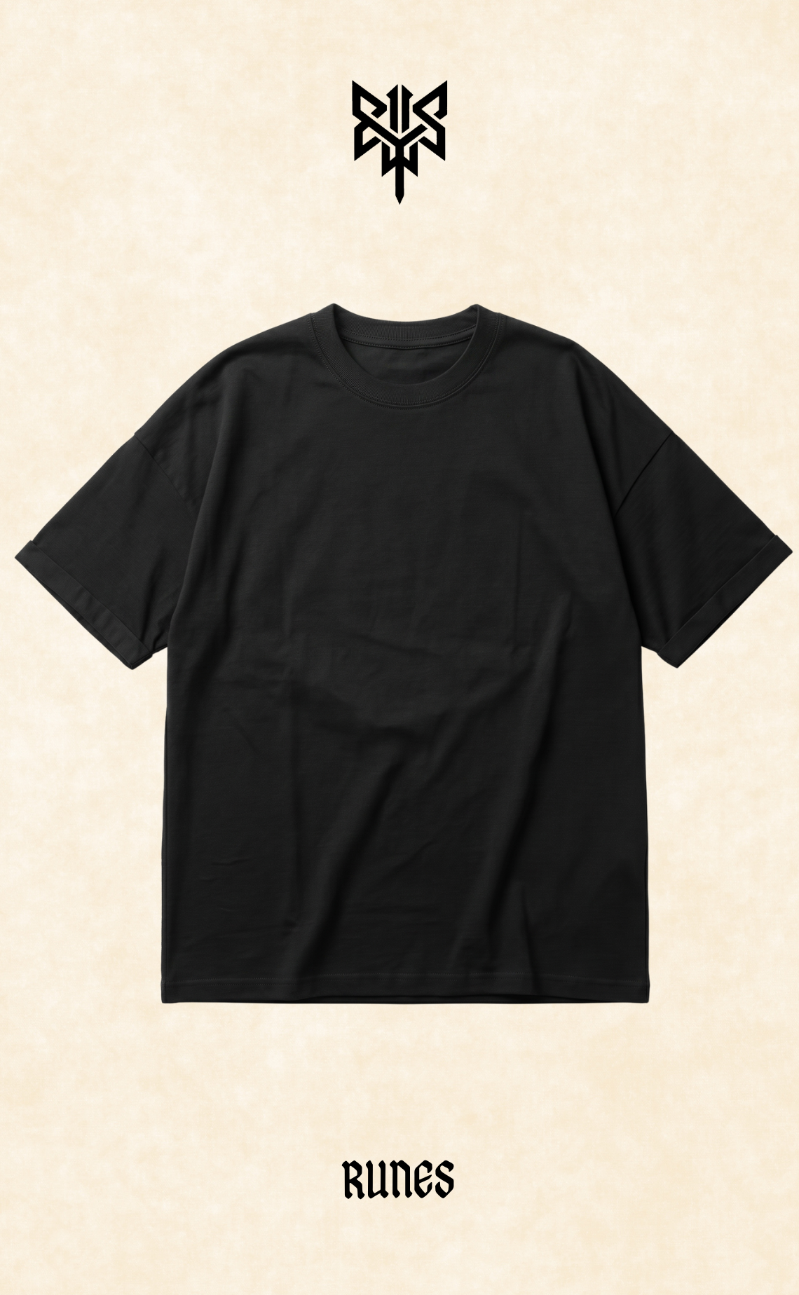 Premium Black Interlock Drop Shoulder