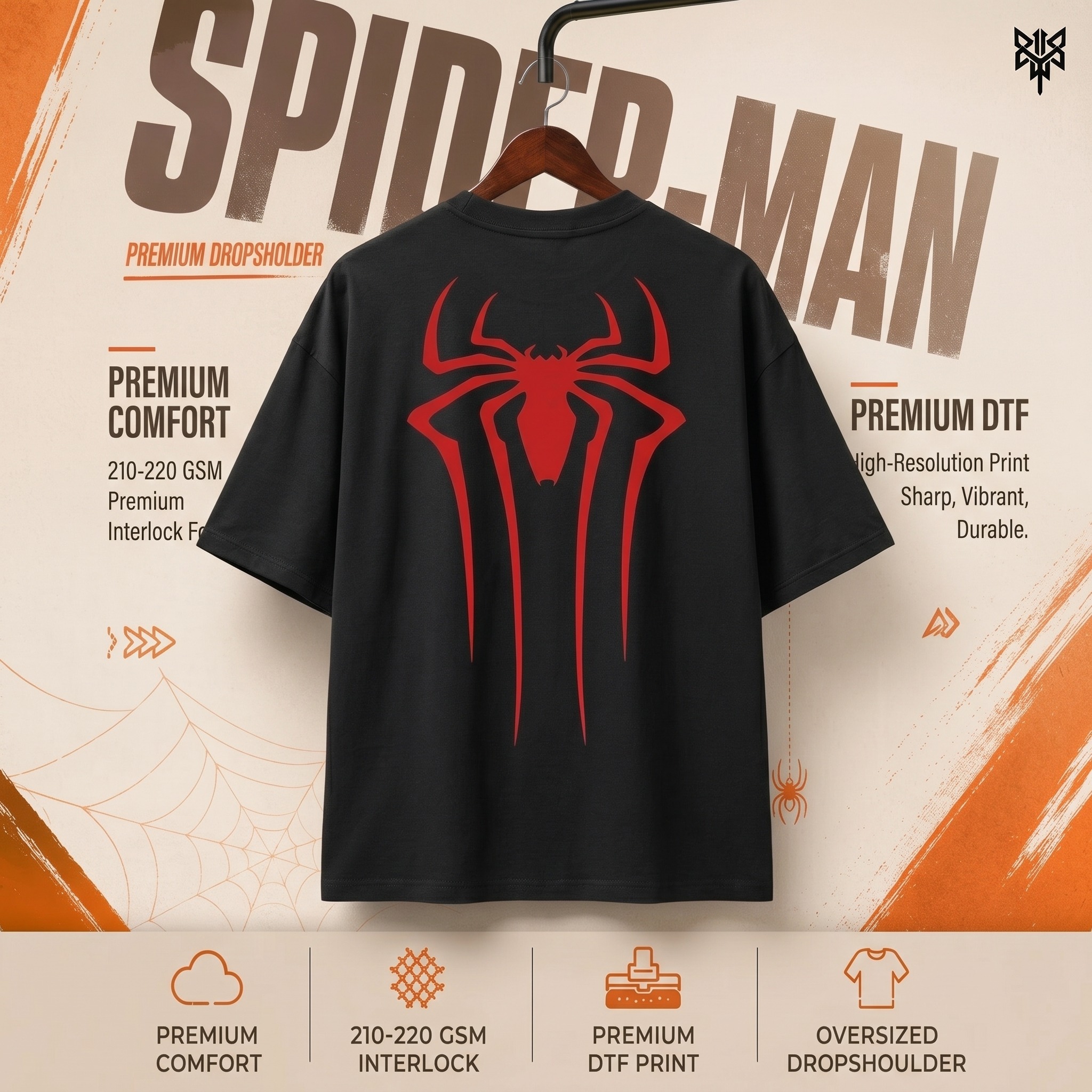 Spider Man Premium Drop Shoulder thumbnail 2
