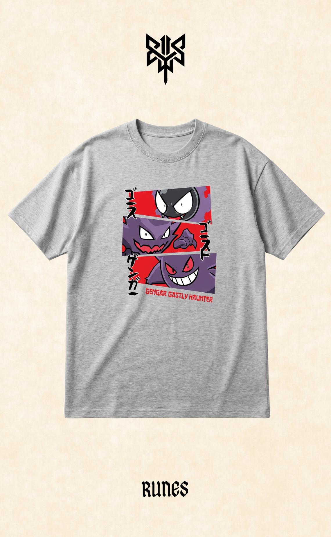 Gengar Ghaustly Huner Drop Shoulder thumbnail 1