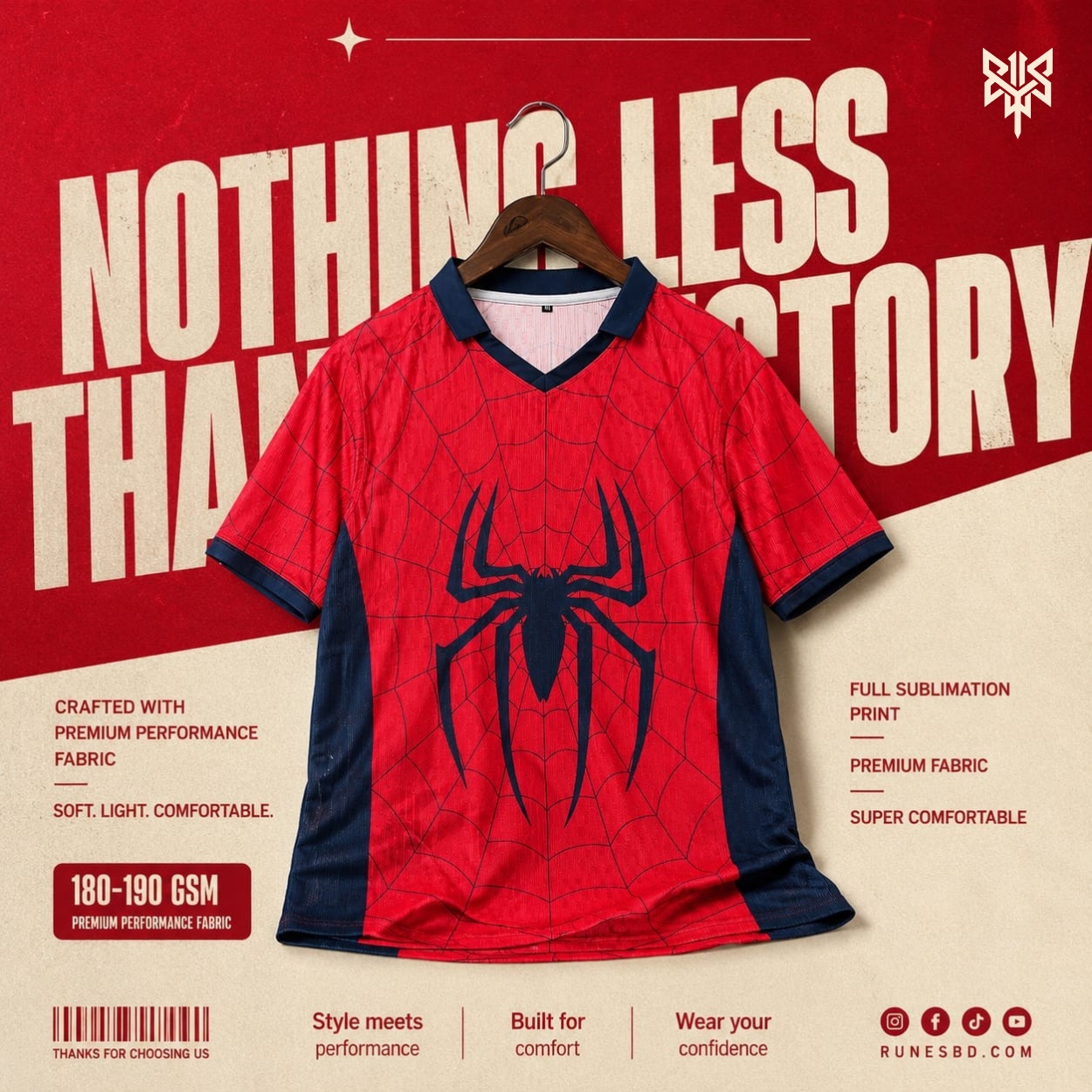 Spider Man Premium Oversized Jersey [Player Edition Quality]