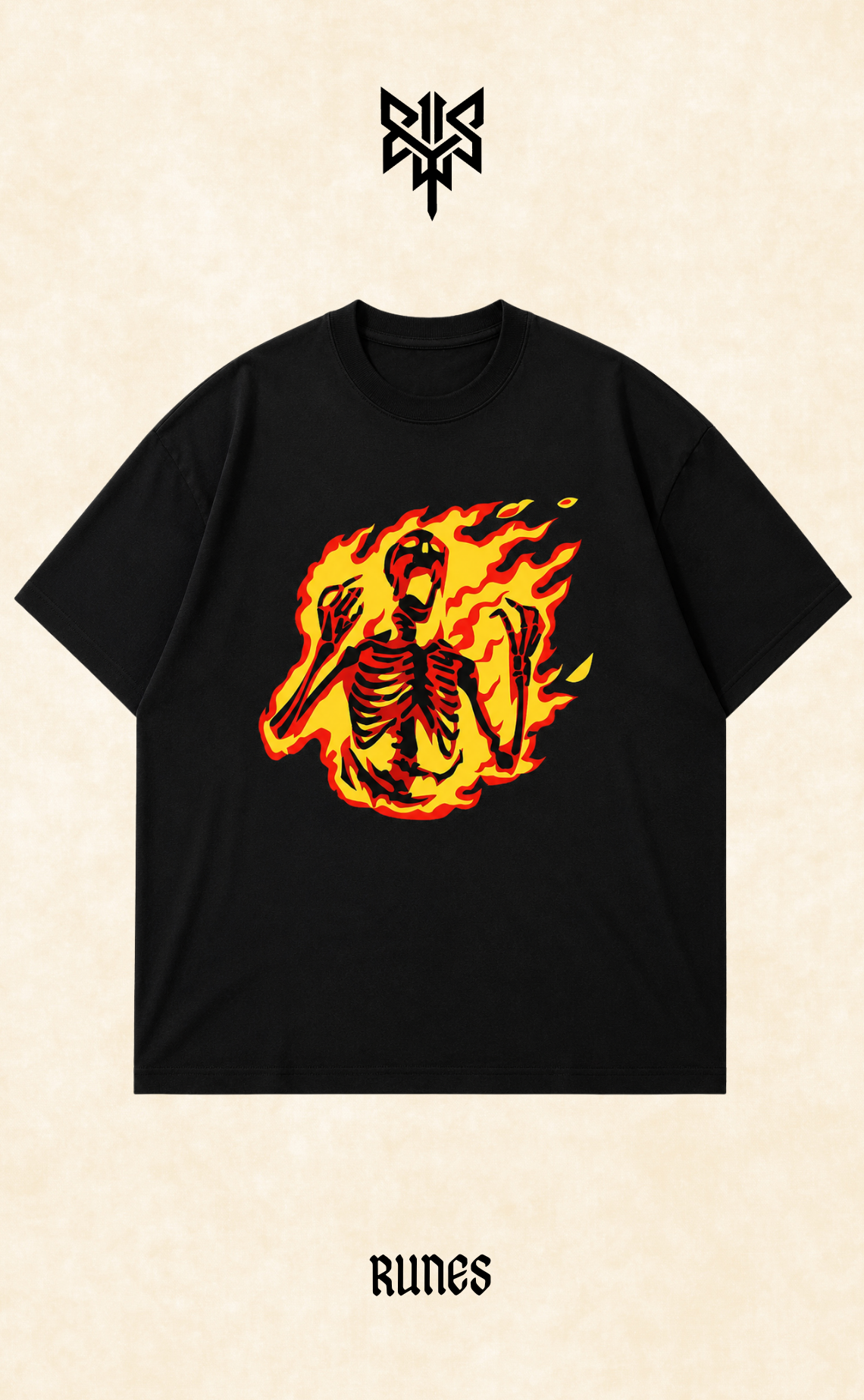 Skeleton Fire Drop Shoulder thumbnail 1