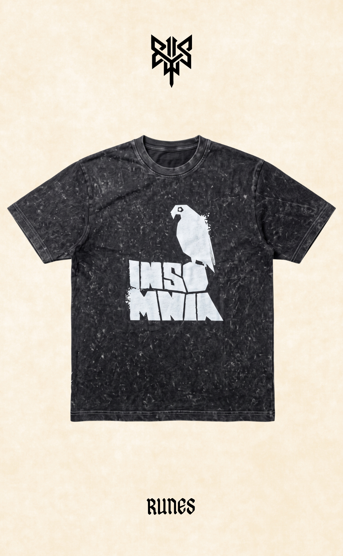 Insomnia Premium Acid Wash Drop Shoulder