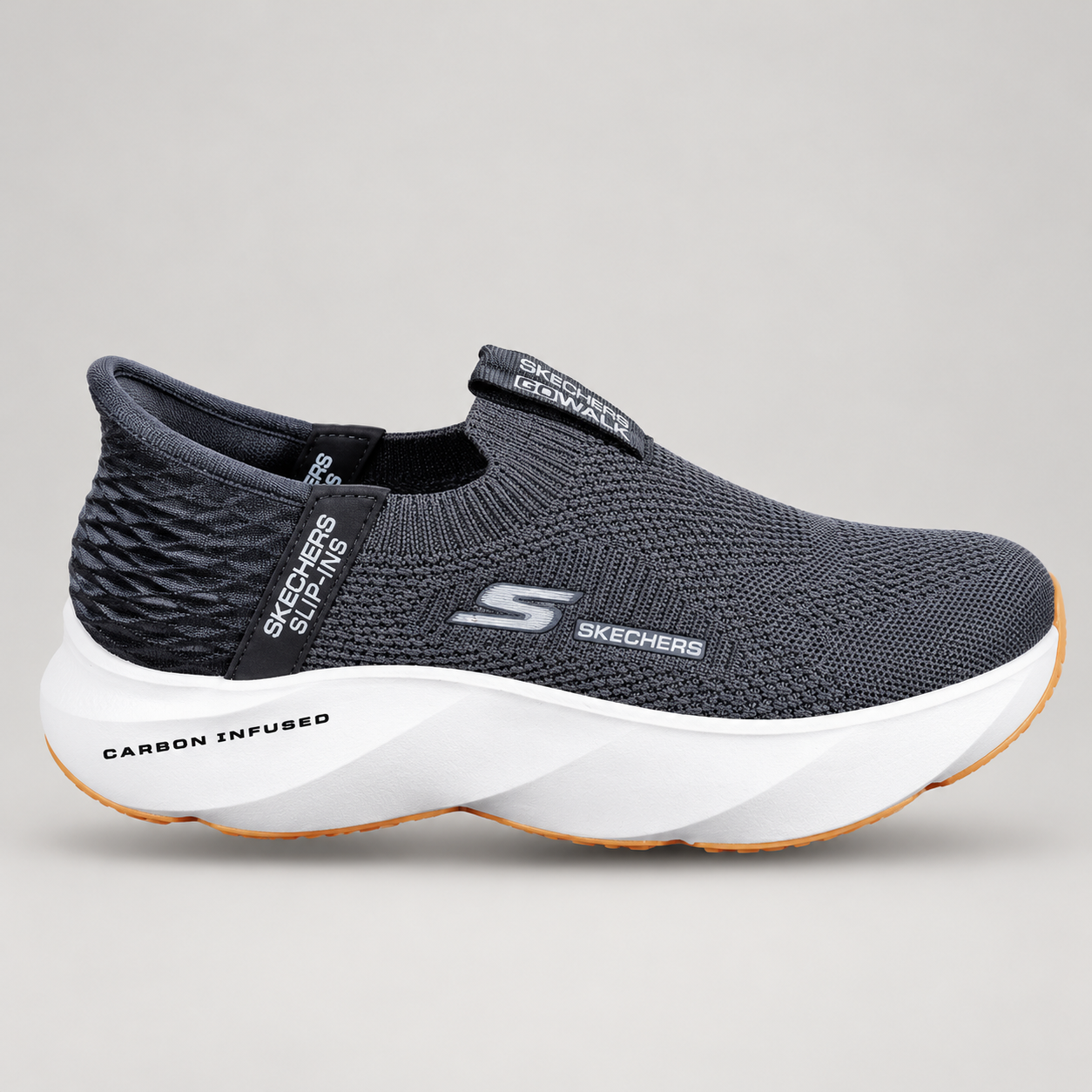 SKECHERS 100% ORGINAL SLIP-INS (DK GREY)