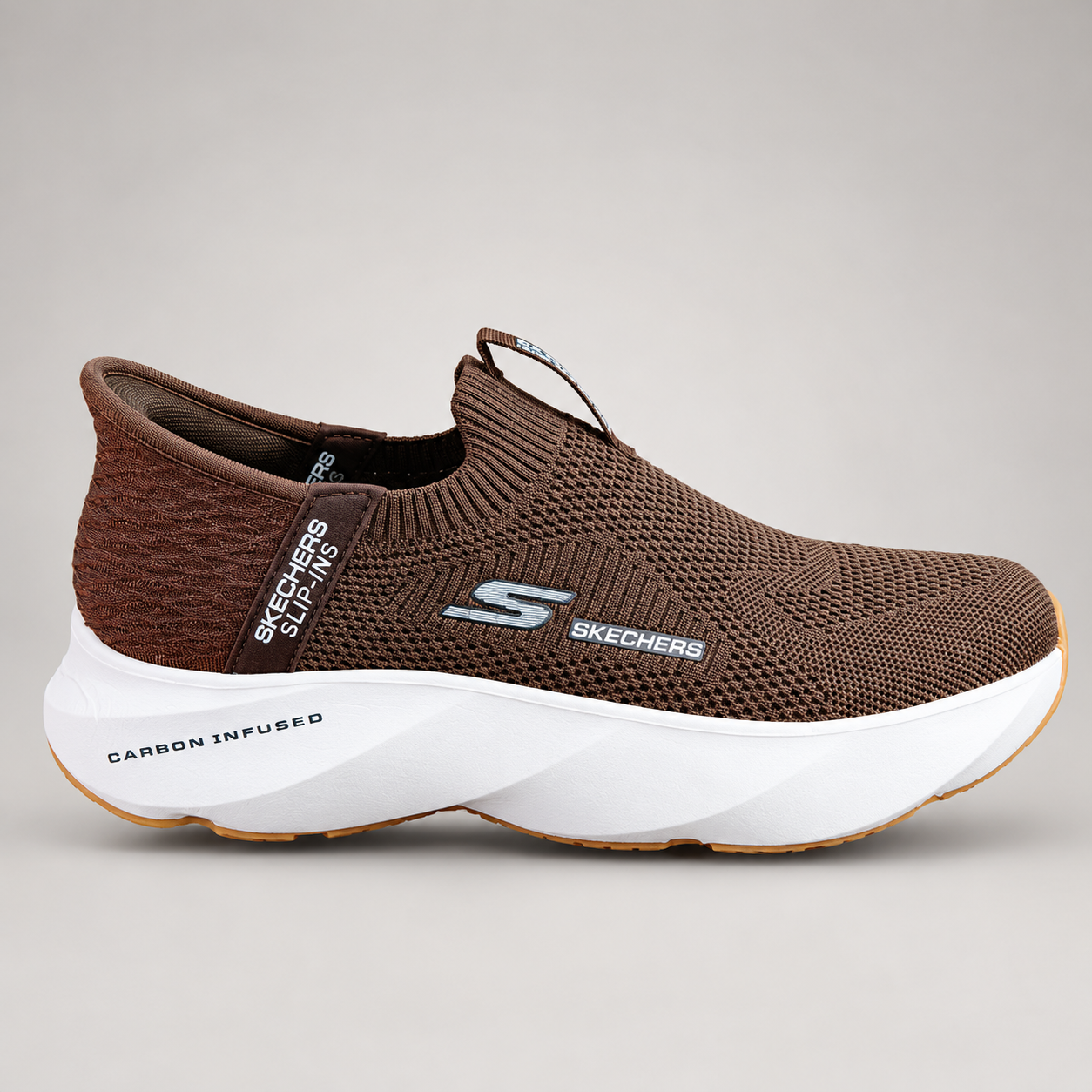 SKECHERS 100% ORGINAL SLIP-INS (RICH BROWN)