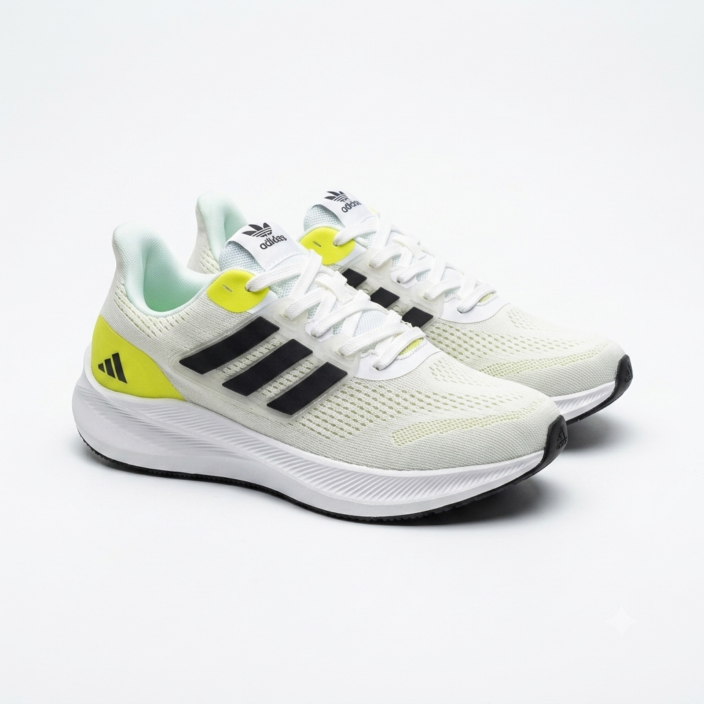 ADIDAS :SPEED RUN SNEAKER (PREMIUM WHITE YELLOW)