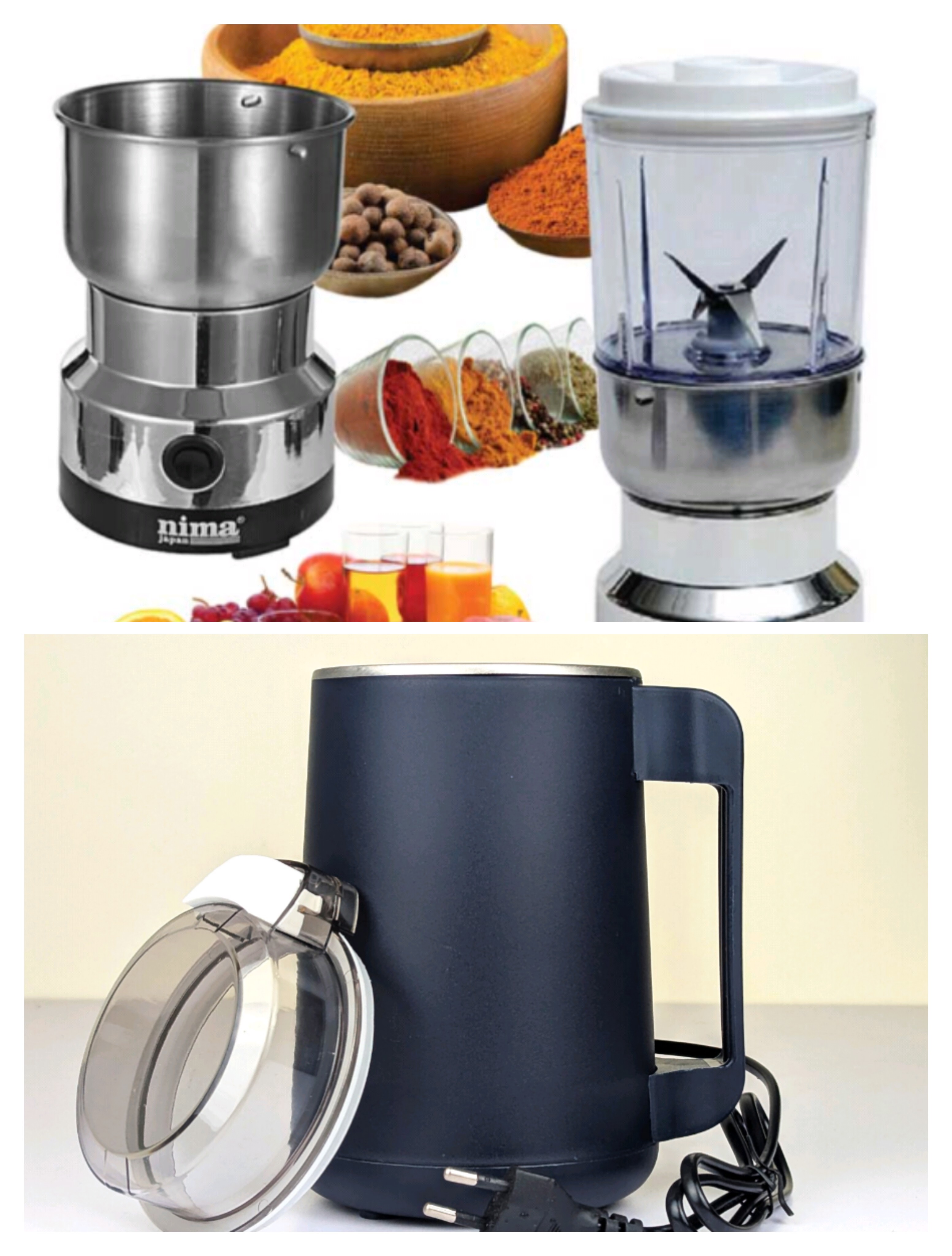 Nima 2-in-1 ইলেকট্রিক গ্রাইন্ডার ও জুসার