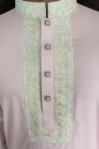 Classic Blush Pink Panjabi (Embroidery)_img_1