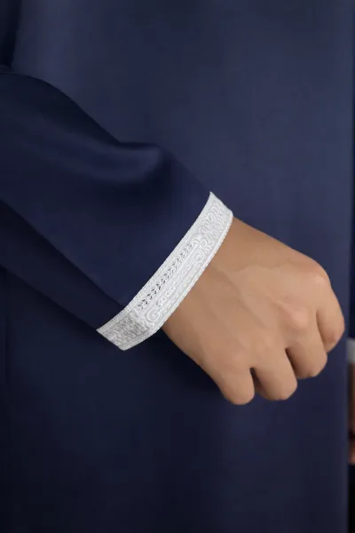 Classic Navy Panjabi (Embroidery)_img_2