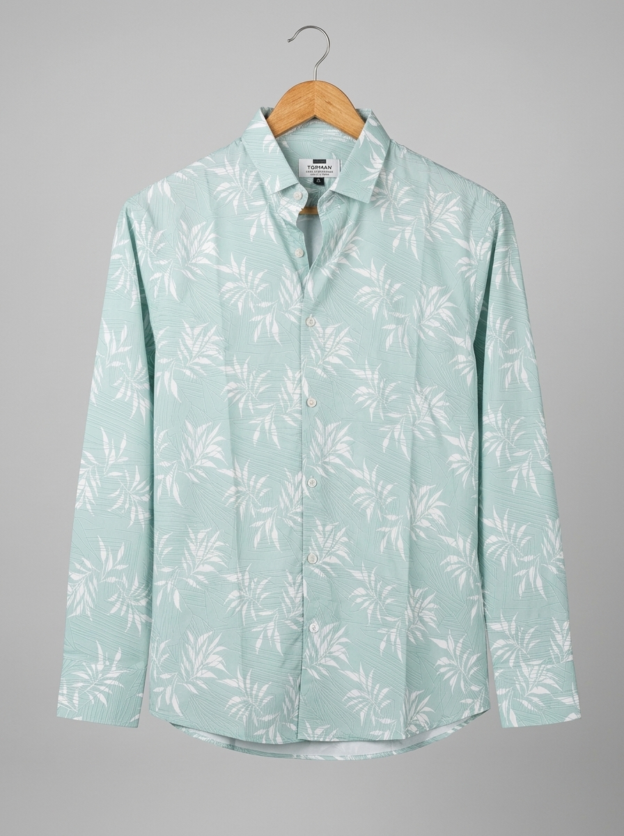 Trendy floral print shirt