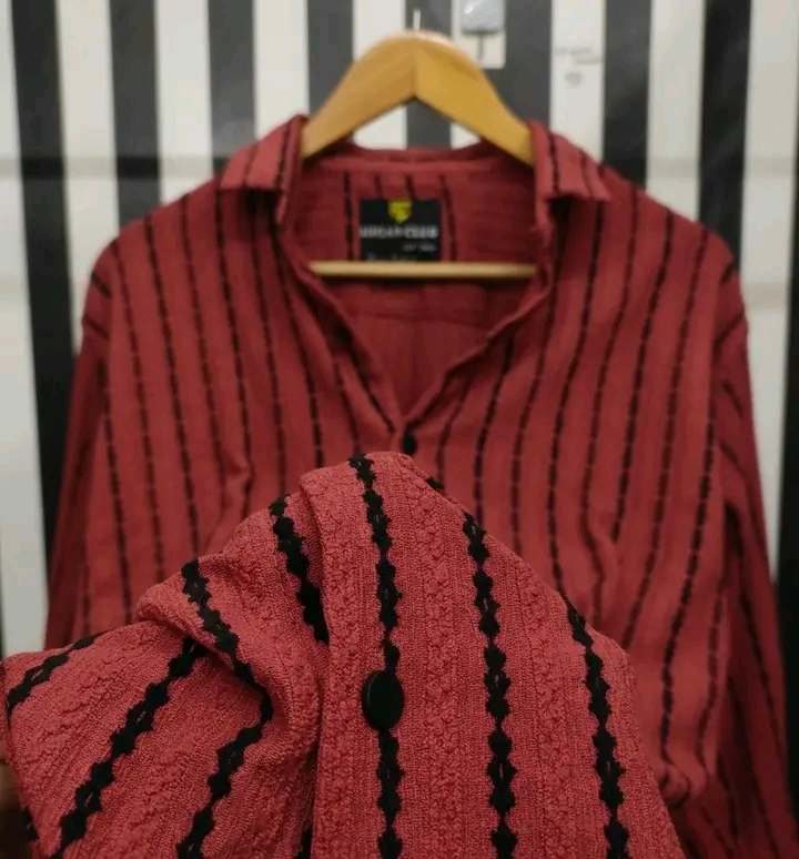 Premium jackward fabrication shirt (Maroon)_img_1
