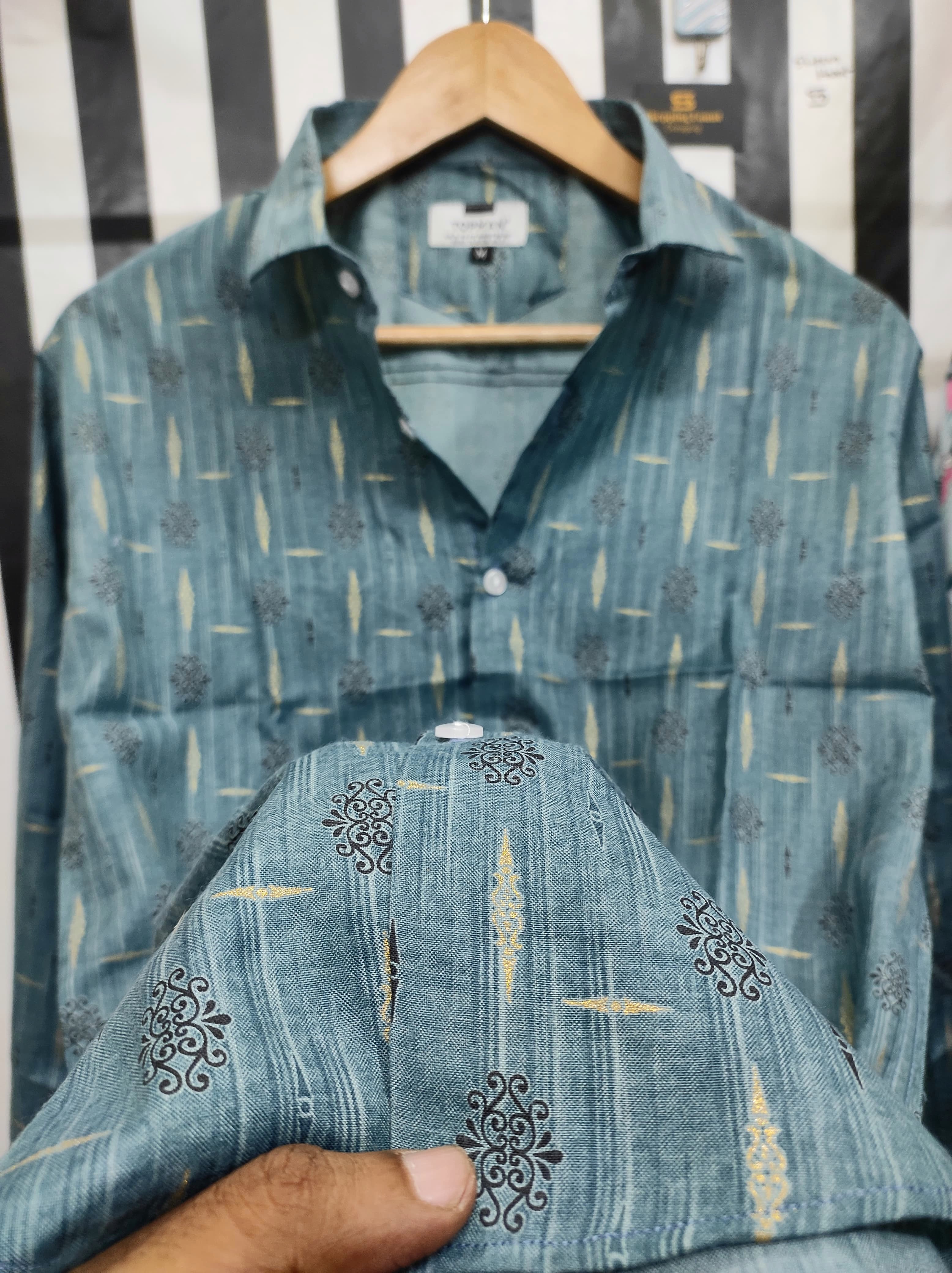 Trendy print shirt for eid