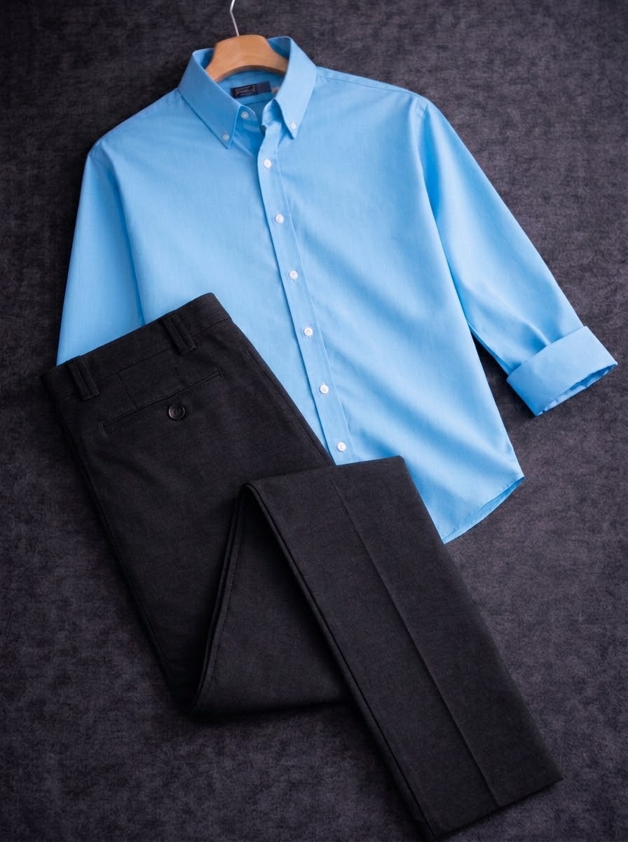 Sky shirt with Formal pant combo