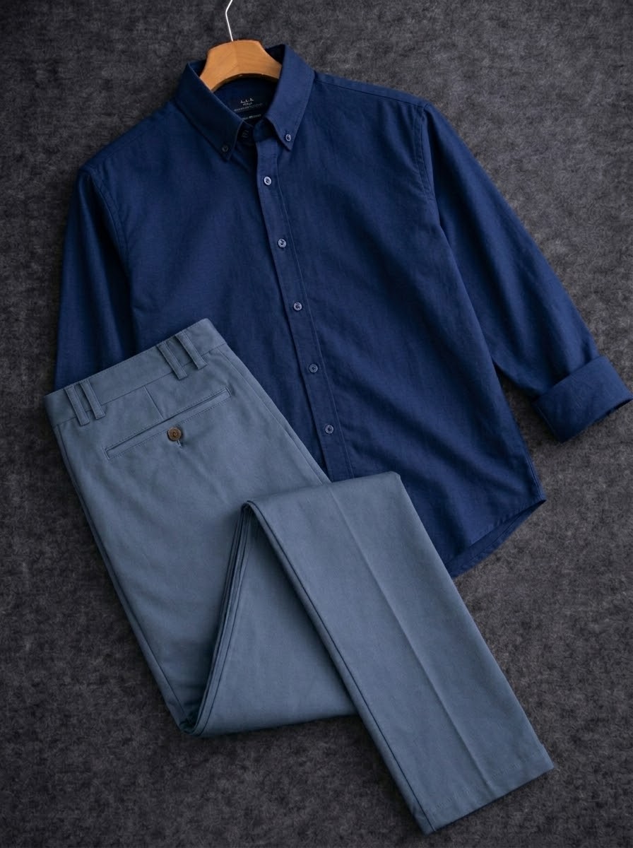 Nevy shirt with formal pant combo_img_2
