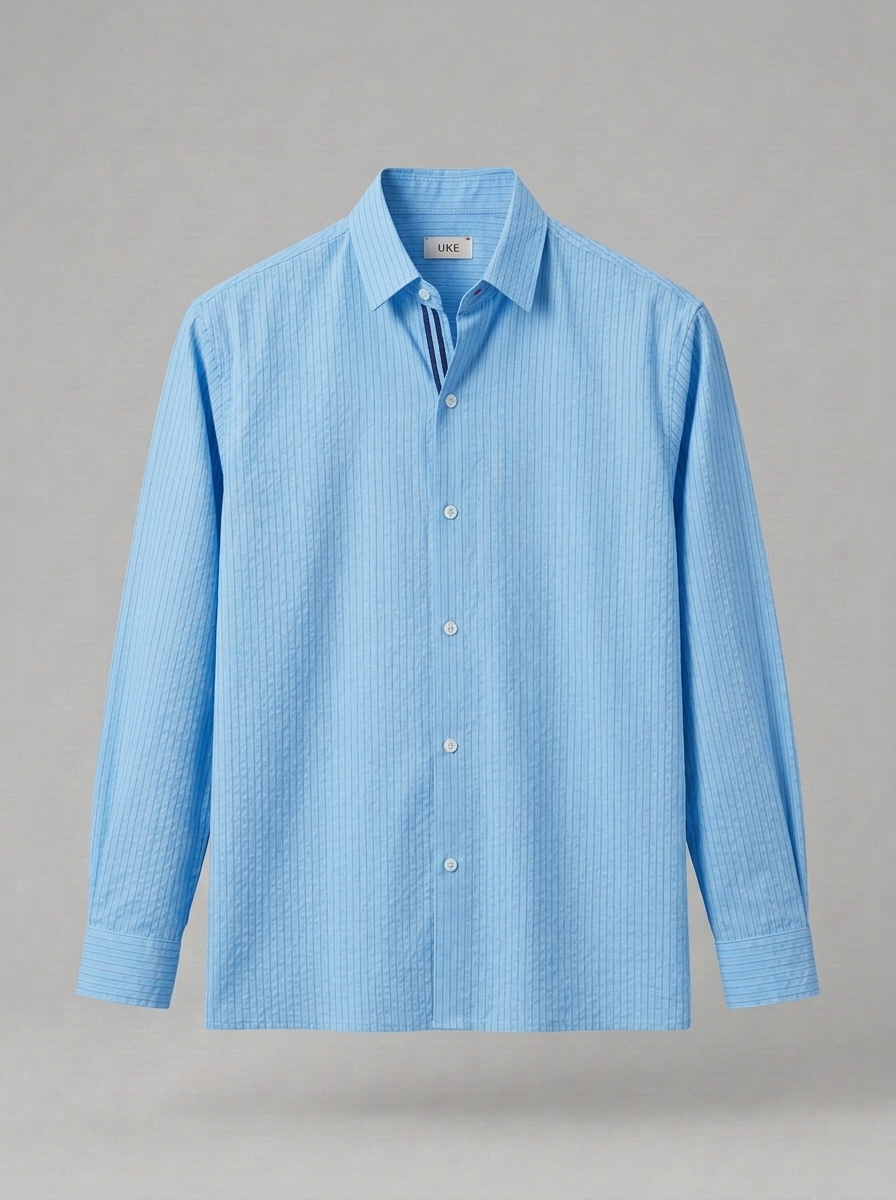 Premium strip sku blue shirt -0382