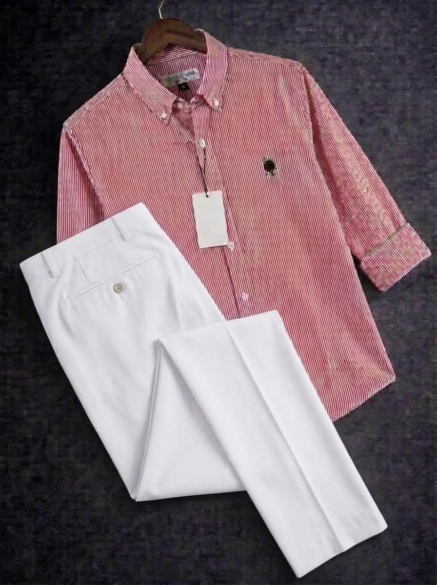Old money shirt with formal pant combo