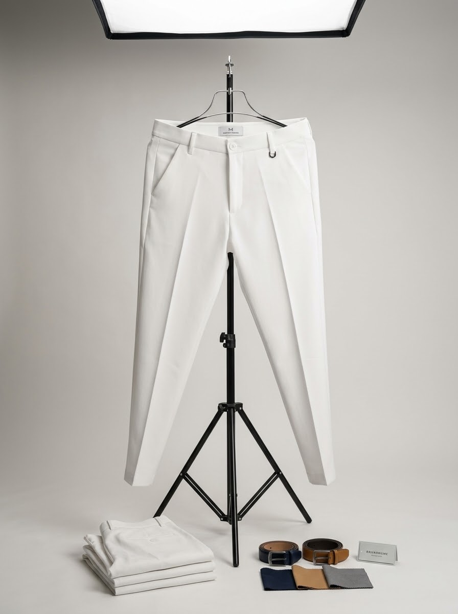 Fashionable premium white formal pant -china fabric
