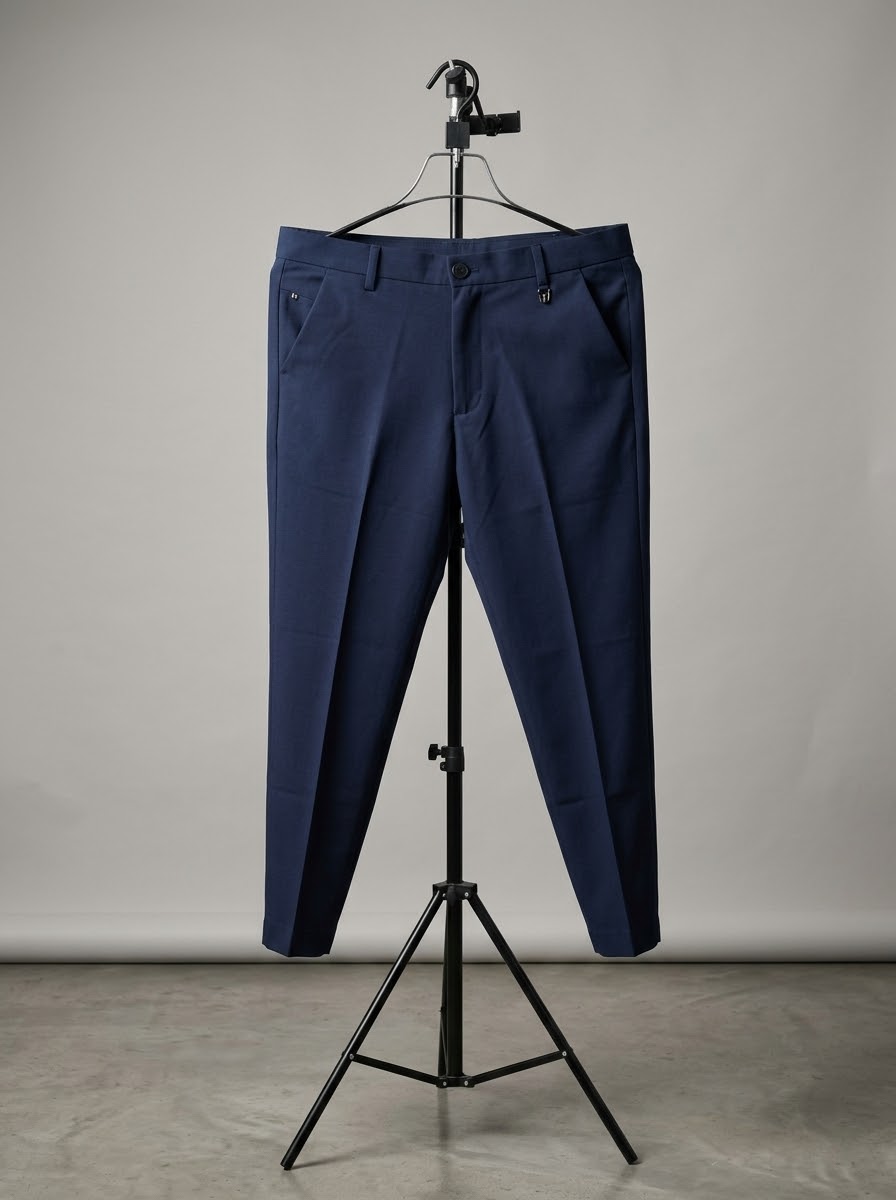 Formal solid Nevy pant -Chaina fabric