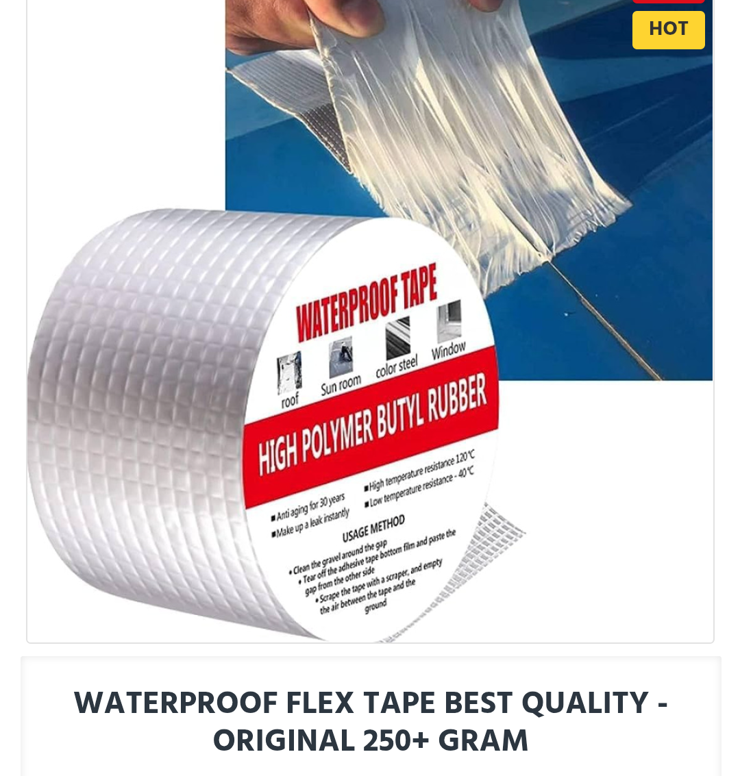 Original Waterproof Flex Tape Best Quality 250+ Gram