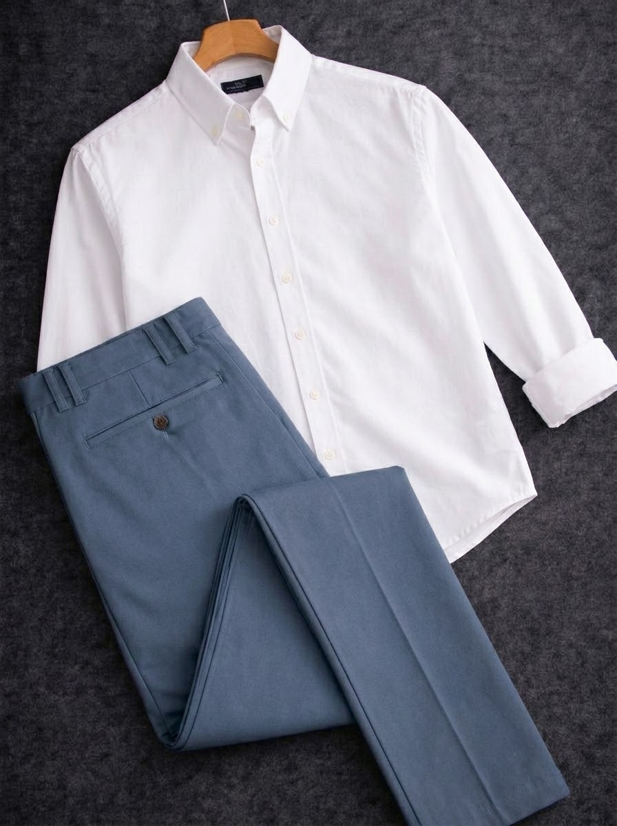 White shirt with formal pant combo_img_1