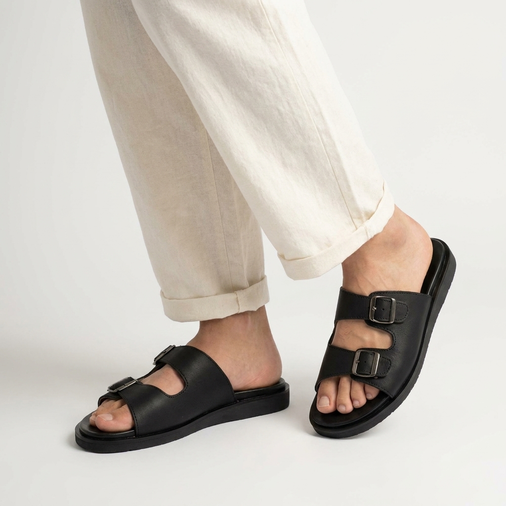 Premium pure lather slipper sandal -006