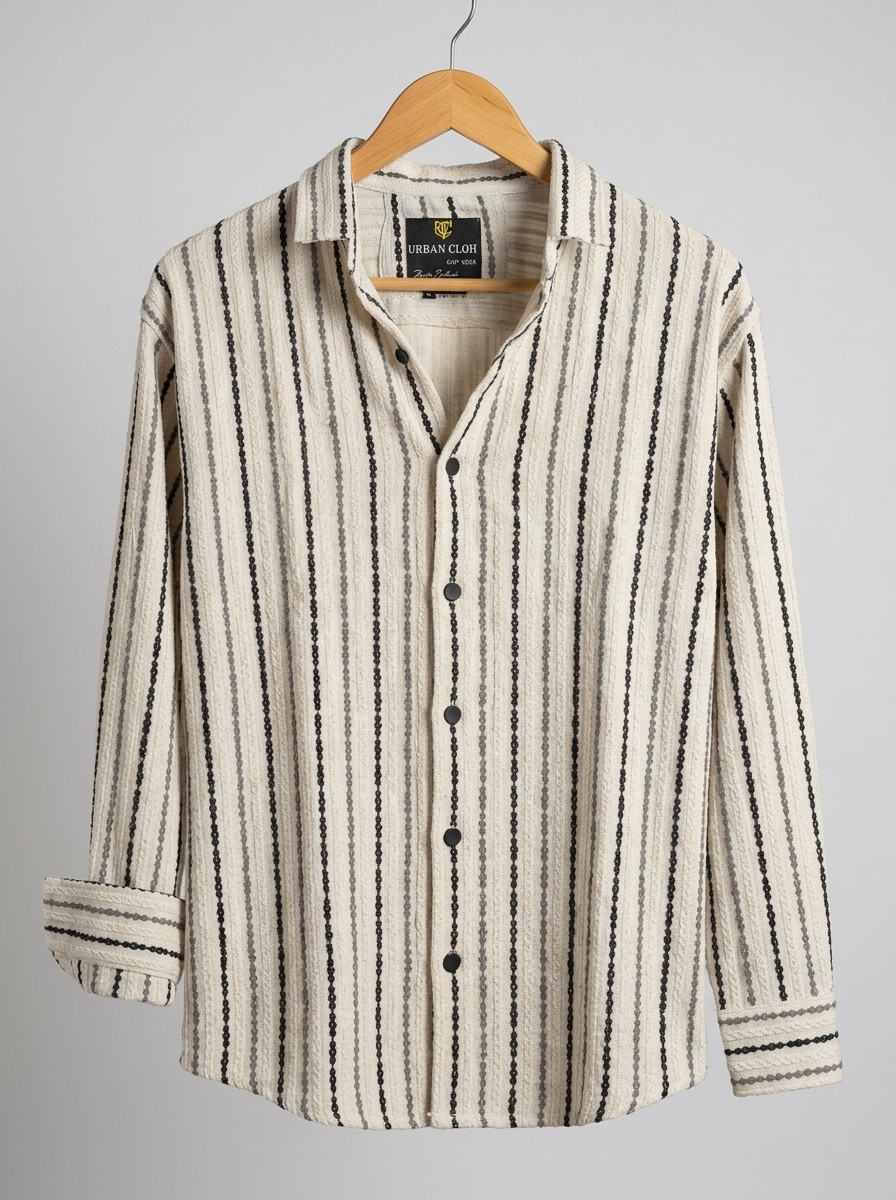 Premium jackward fabrication shirt (Of-white)