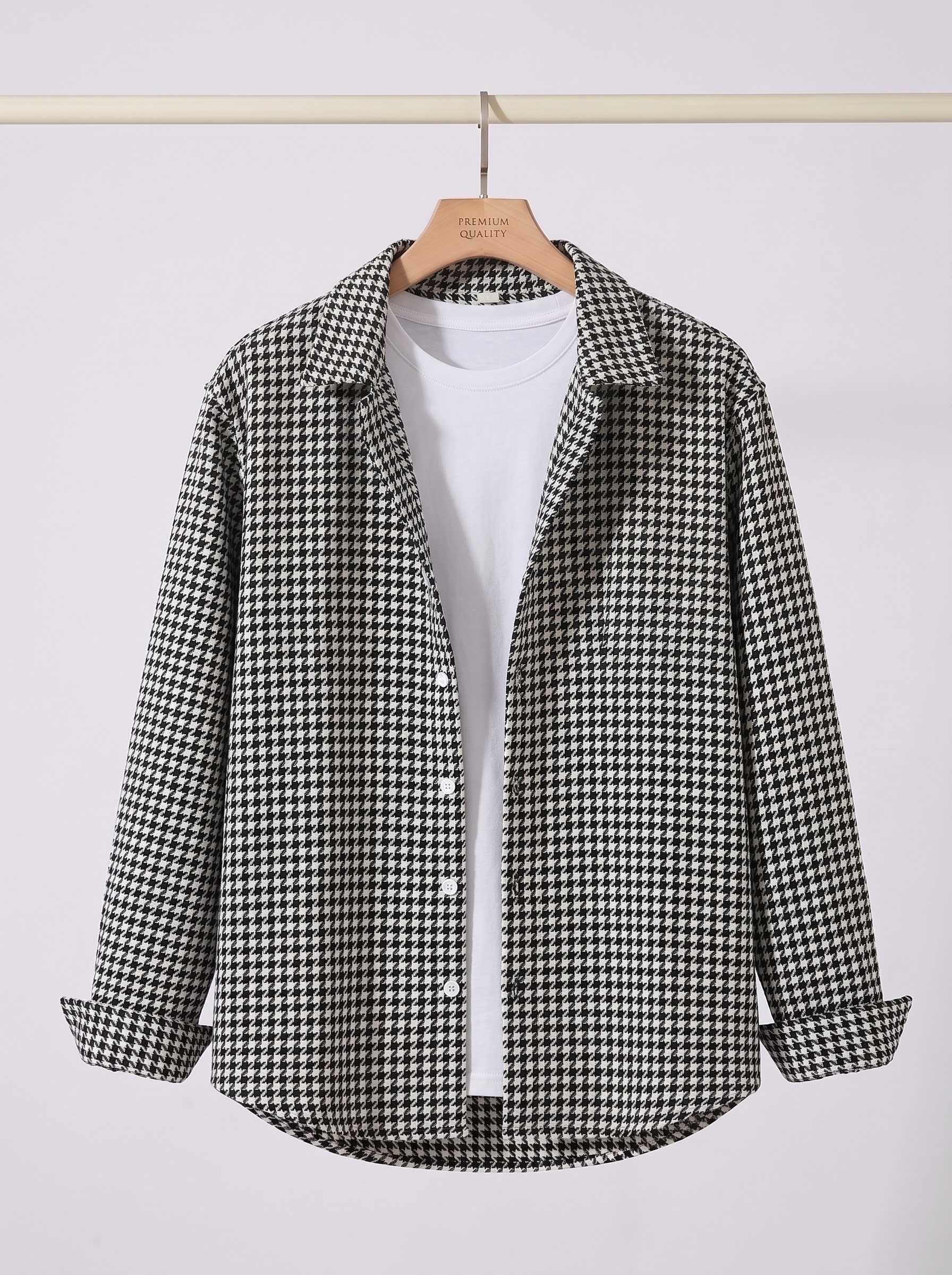 Export quality check shacket for winter 0056