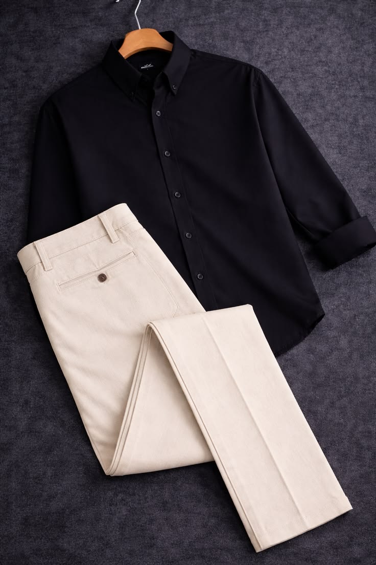 Black shirt with formal pant combo_img_0