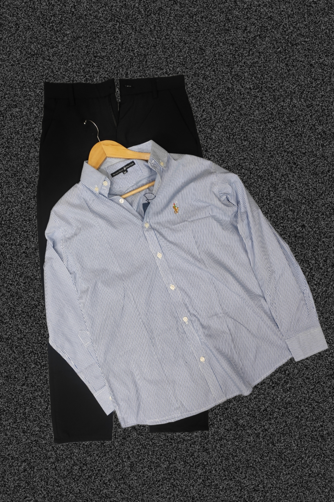 Formal black pant with old money shirt_img_1